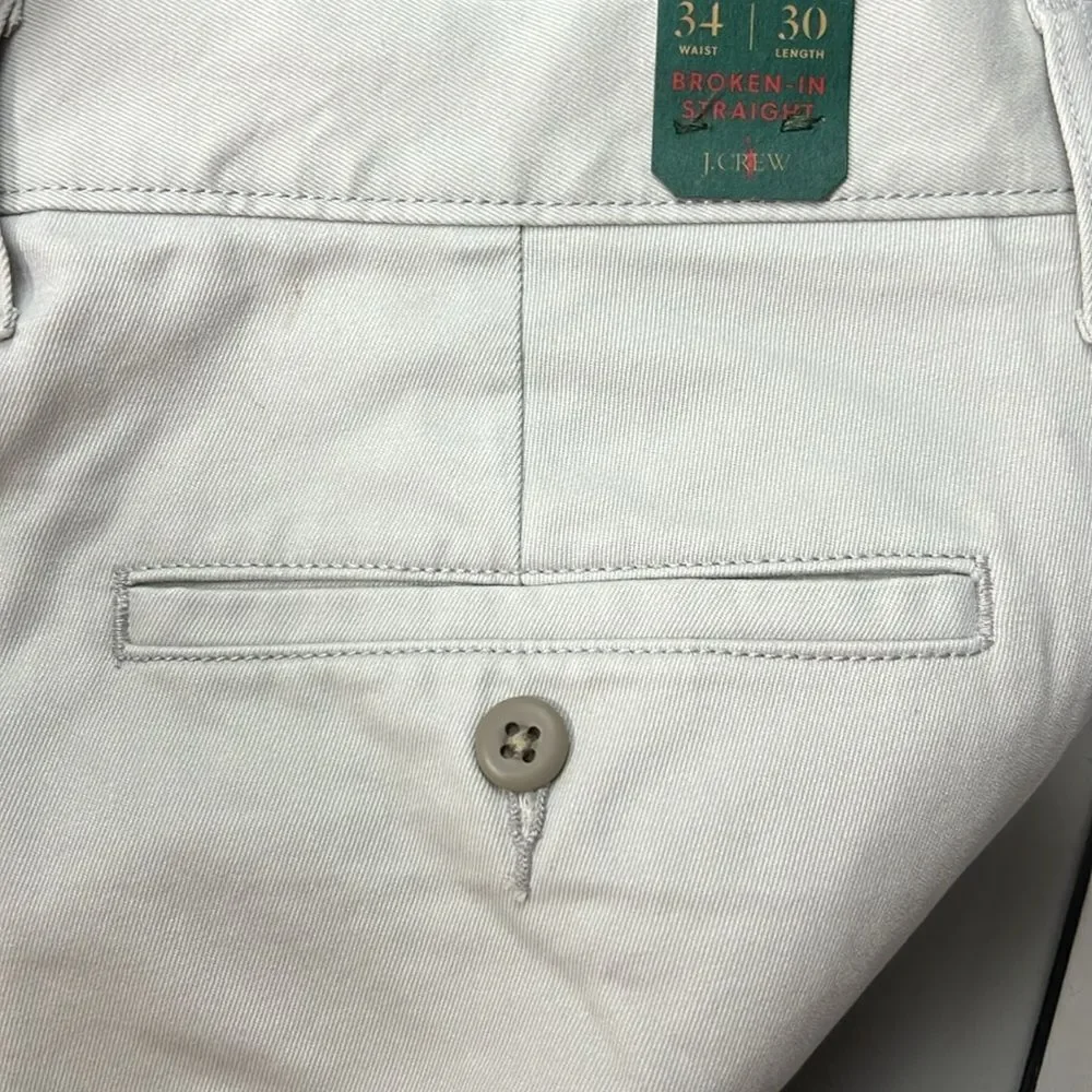 J. Crew cd466 Stone Broken-in Straight Chino Pants  NWT